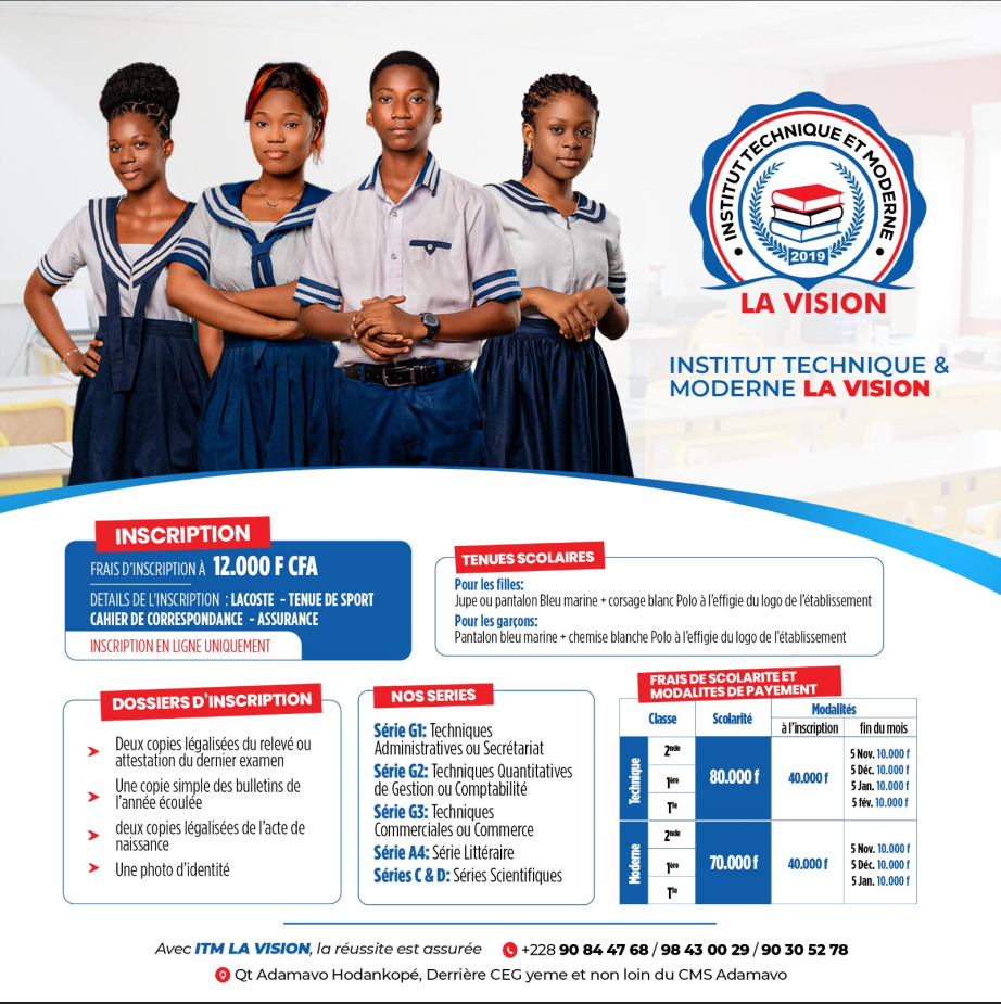 Inscription ITM LA VISION